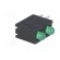 LED | in housing | green | 3mm | No.of diodes: 2 | 20mA | 60° | 2.2÷2.5V фото 2