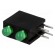 LED | in housing | green | 3mm | No.of diodes: 2 | 20mA | 60° | 2.2÷2.5V image 1