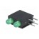 LED | in housing | green | 3mm | No.of diodes: 2 | 20mA | 60° | 2.2÷2.5V фото 2