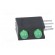 LED | in housing | green | 3mm | No.of diodes: 2 | 20mA | 60° | 2.2÷2.5V paveikslėlis 3