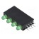 LED | in housing | green | 3mm | No.of diodes: 4 | 20mA | 80° | 1.6÷2.6V image 4