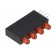 LED | in housing | red | 3mm | No.of diodes: 4 | 20mA | Lens: diffused,red paveikslėlis 2