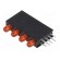 LED | in housing | red | 3mm | No.of diodes: 4 | 20mA | Lens: diffused,red paveikslėlis 4