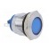 Indicator: LED | flat | blue | 24VDC | 24VAC | Ø19mm | brass | Body: silver image 8