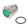 Indicator: LED | flat | 12VDC | 12VAC | Cutout: Ø19mm | screw | brass image 1