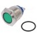 Indicator: LED | flat | 24VDC | 24VAC | Cutout: Ø19mm | screw | brass image 1