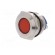 Indicator: LED | flat | red | 12VDC | 12VAC | Ø22mm | screw | brass image 2
