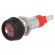 Indicator: LED | flat | red | 24÷28VDC | 24÷28VAC | Ø8.2mm | IP67 | brass image 1