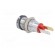 Indicator: LED | flat | red | 2VDC | Ø8mm | connectors 2,0x0,8mm | metal фото 4