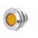 Indicator: LED | flat | yellow | 24VDC | 24VAC | Ø22mm | brass image 2