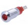 Indicator: LED | prominent | 24÷28VDC | Cutout: Ø8.2mm | IP40 | metal image 1