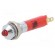 Indicator: LED | prominent | red | 24VDC | Ø6mm | IP40 | metal,plastic фото 1