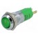 Indicator: LED | recessed | green | 12÷14VDC | 12÷14VAC | Ø14.2mm | IP67 image 1