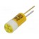 Indicator: LED | BI-PIN | yellow | plastic | 24VDC | Leads: 2pin | 4.5mm image 1