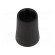 Knob | conical | thermoplastic | Øshaft: 6mm | Ø12x17mm | black | push-in paveikslėlis 1