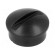 Knob | miniature | plastic | Øshaft: 6mm | Ø12x3mm | black | push-in paveikslėlis 1