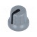 Knob | miniature,with pointer | ABS | Øshaft: 6mm | Ø16x14mm | grey paveikslėlis 1