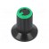 Knob | with flange | plastic | Øshaft: 6mm | Ø10x19mm | black | green paveikslėlis 1