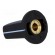 Knob | with pointer | ABS | Øshaft: 4mm | Ø16x16mm | black | Shaft: smooth image 4