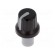 Knob | with pointer | ABS | Øshaft: 6mm | Ø16x14.4mm | black | push-in image 1