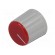 Knob | with pointer | ABS | Øshaft: 6mm | Ø21.3x18.8mm | grey | red image 2