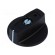 Knob | with pointer | ABS | Øshaft: 6mm | Ø40x16mm | black | Shaft: smooth image 1