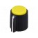Knob | with pointer | plastic | Øshaft: 6.35mm | Ø13x15mm | yellow paveikslėlis 1