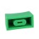 Knob: slider | green | 23x11x11mm | Width shaft 4mm | plastic image 5