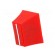 Knob: slider | Colour: red | 20x14x13mm | Mat: plastic | Pointer: white paveikslėlis 2