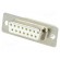 D-Sub | PIN: 15 | plug | female | for cable | Type: w/o contacts | 3A | 250V image 1
