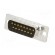 D-Sub | PIN: 15 | plug | male | for cable | soldering | Colour: black image 2