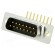 D-Sub | PIN: 15 | socket | male | on PCBs | angled 90° | THT | UNC4-40 | 5A image 1