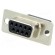 D-Sub | PIN: 9 | plug | female | for cable | Type: w/o contacts | 3A | 250V image 1