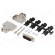 D-Sub | PIN: 15 | plug | male | soldering | for cable | black paveikslėlis 1