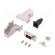 D-Sub | PIN: 9 | plug | female | angled 45° | soldering | for cable | black фото 1