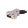D-Sub | PIN: 9 | plug | female | angled 45° | soldering | for cable | black paveikslėlis 2