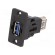 Adapter | USB A socket,both sides | SLIM | USB 3.0 | gold-plated image 1
