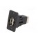 Adapter | USB A socket,USB B socket | SLIM | USB 2.0 | gold-plated paveikslėlis 2