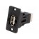 Adapter | USB A socket,USB B socket | SLIM | USB 2.0 | gold-plated paveikslėlis 1