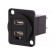 Adapter | USB C socket-front,USB C plug-back | FT | double | metal image 1