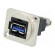 Coupler | USB A socket,both sides | FT | USB 3.0 | metal | 19x24mm image 1