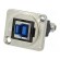 Coupler | USB A socket,USB B socket | FT | USB 3.0 | metal | 19x24mm image 1