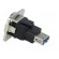 Coupler | USB A socket,USB B socket | FT | USB 3.0 | metal | 19x24mm image 4