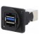 Coupler | USB A socket,USB B socket | FT | USB 3.0 | plastic | 19x24mm image 1