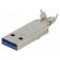Plug | USB A | for cable | soldering | straight | USB 3.0 | 1A | 30V image 1