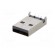 Plug | USB A | on PCBs | SMT | PIN: 4 | horizontal | USB 2.0 | gold-plated image 2