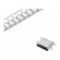 Socket | USB C | SMT | PIN: 6 | horizontal | middle board mount | 3A paveikslėlis 1