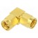 Coupler | SMA male,both sides | angled 90° | 50Ω | PTFE | gold-plated image 1