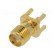 Socket | SMA | female | straight | THT | on PCBs | PTFE | gold-plated image 1
