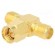 T adapter | SMA male,SMA female x2 | T | 50Ω | PTFE | gold-plated image 1